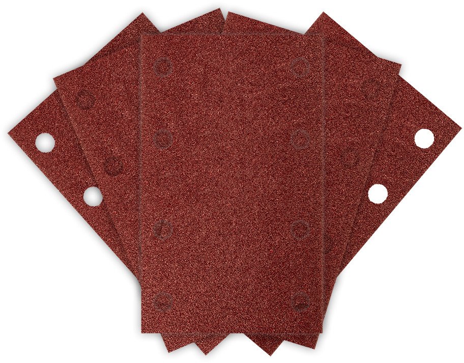 Papier ścierny prostokątny 8 otworów 128 x 78 mm P80 do 04-623, 5 szt. 54-050 1