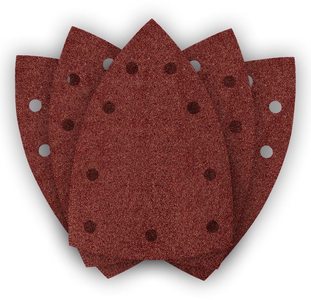 Papiery ścierne na rzep, żelazko 100 x 147 mm, P80, 5 szt., z 9 otworami do 04-623 1
