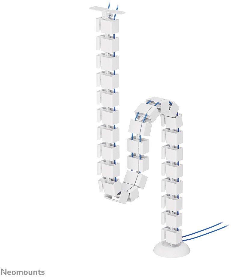 NEOMOUNTS Cable Spine Organizer for sit/stand desk frames screw mounted white 1