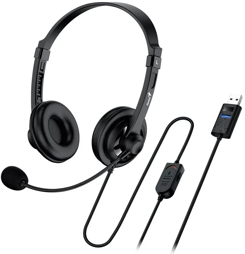 GENIUS sluchátka HS-230U/ USB/ černá 1
