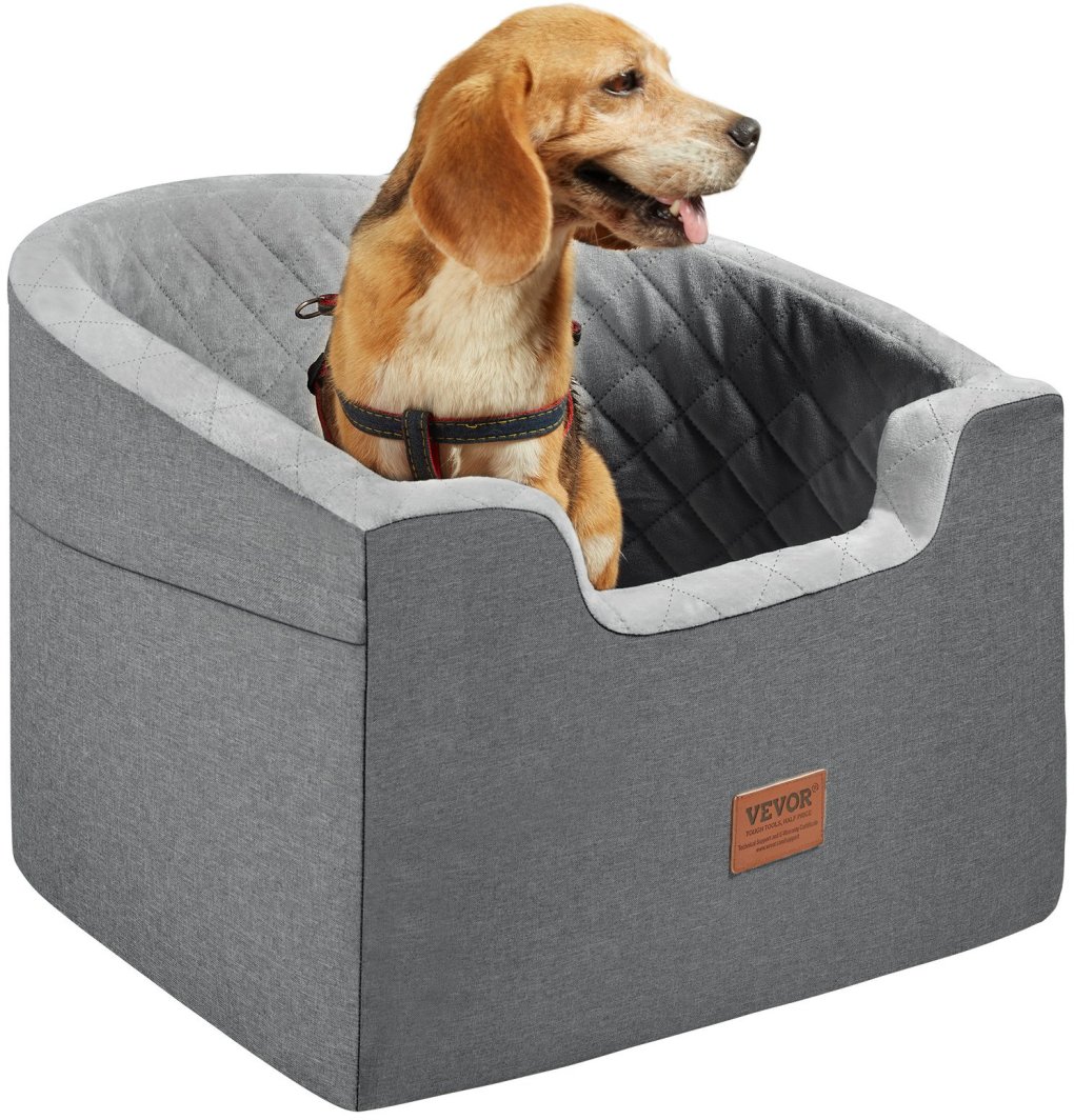 Fotelik samochodowy XL dla psa kota Transporter samochodowy Ciemnoszary 1