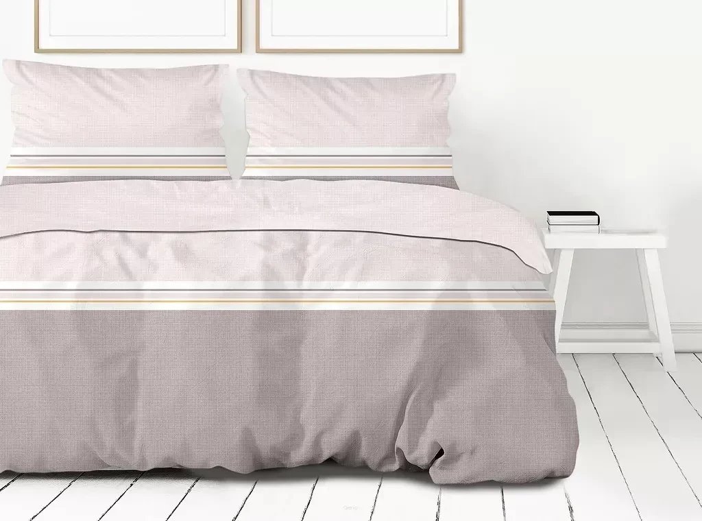 Pościel satynowa ECCO VERO 160X200 różowa Premium GRENO 1
