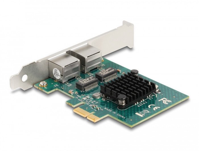 Delock - Netzwerkadapter - PCIe 2.0 Low-Profile - Gigabit Ethernet x 2 1
