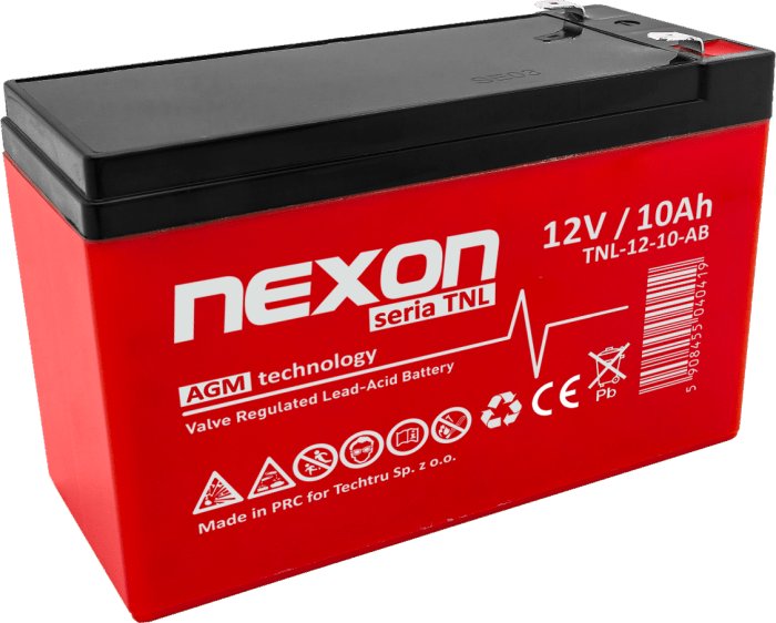 Akumulator żelowy Nexon AGM 12V 10Ah Long Life (12l) - głębokiego rozładowania i pracy cyklicznej 1