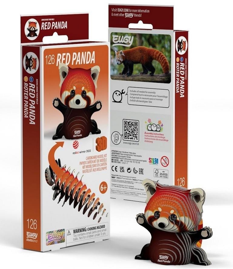 Czerwona Panda Eugy. Eko Układanka 3D EDUKAMP 1