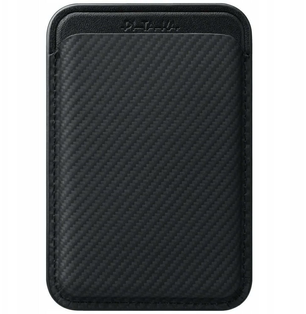 Portfel magnetyczny PITAKA Woven Wallet MagSafe do telefonu czarno szary 1