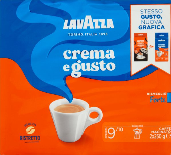 Kawa mielona Lavazza Crema e Gusto Forte 2 x 250g 1