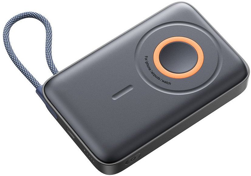 Powerbank Joyroom JR-PBM02 22,5W 10000mAh 3w1 indukcyjny magnetyczny kompatybilny z MagSafe z wbudowanym kablem - czarny 1