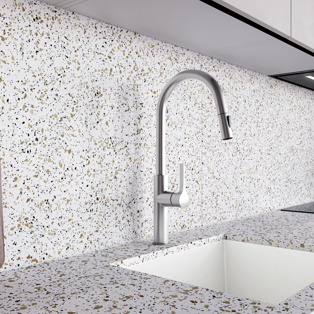 Bateria kuchenna z wyciąganą wylewką GLOBALO Divio Inox 1.1 one size