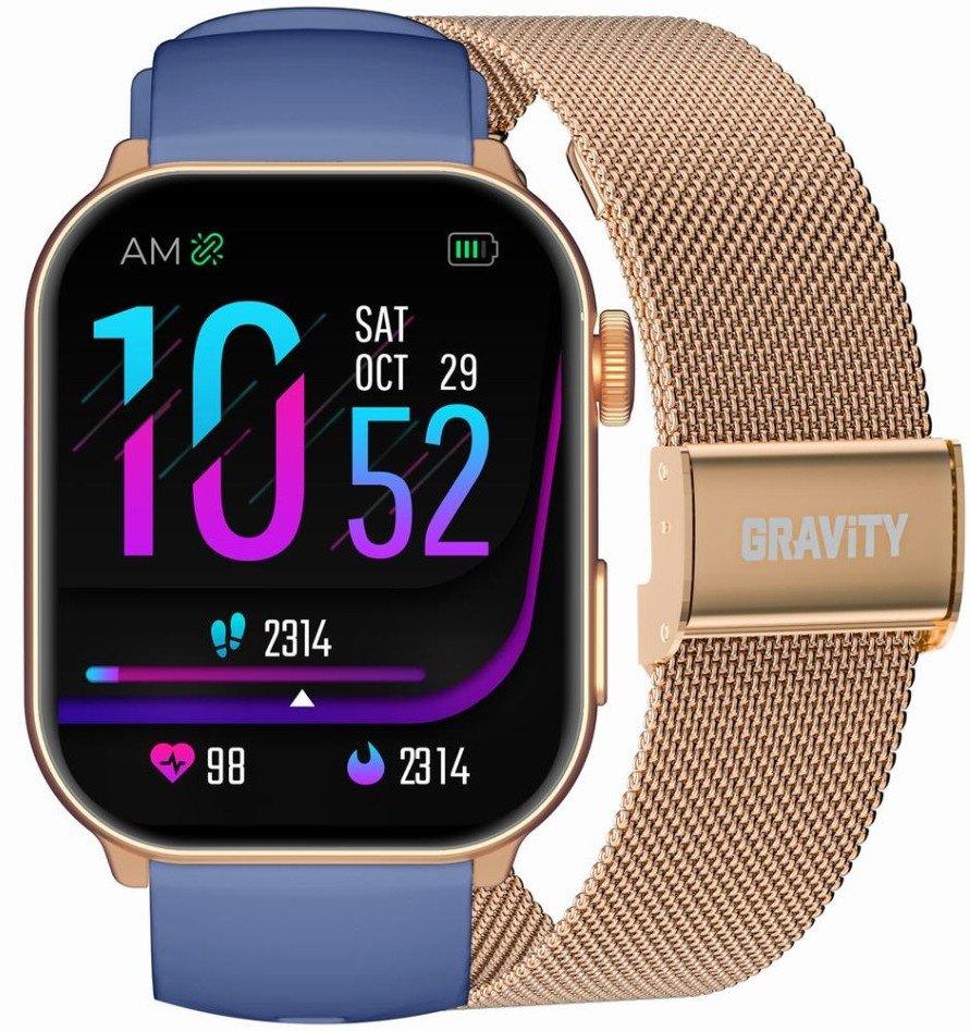SMARTWATCH UNISEX GRAVITY GT28-8 - ROZMOWY BLUETOOTH, DODATKOWY PASEK (sg037g) 1