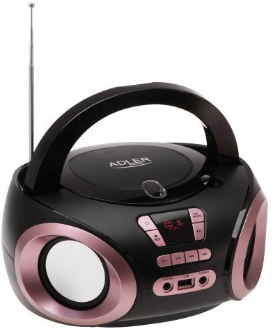 Radioodtwarzacz Adler Boombox CD-MP3 | USB | FM Radio | AUX | Gniazdo słuchawkowe 1