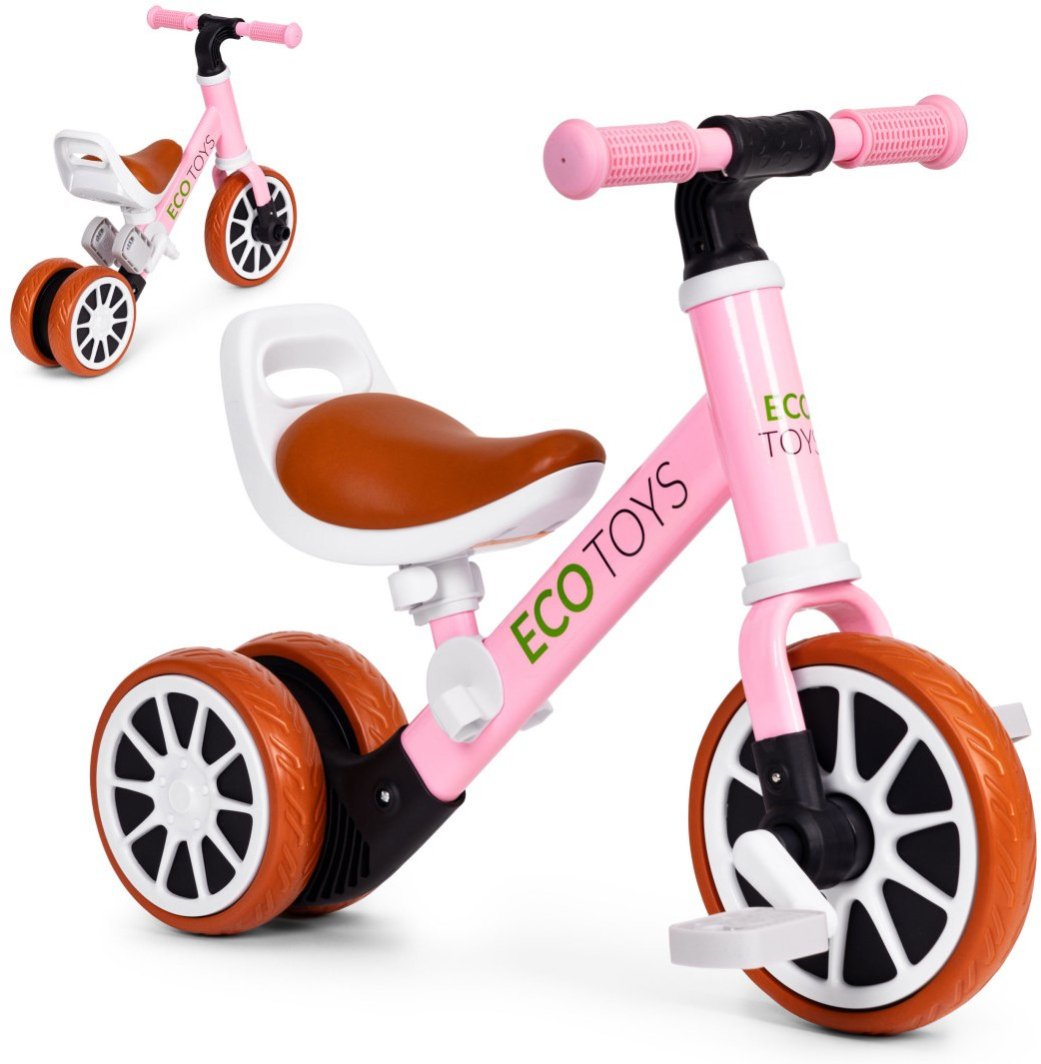 Rowerek Trójkołowy 2w1 ECOTOYS  Funkcja Biegowego I Standardowego 1