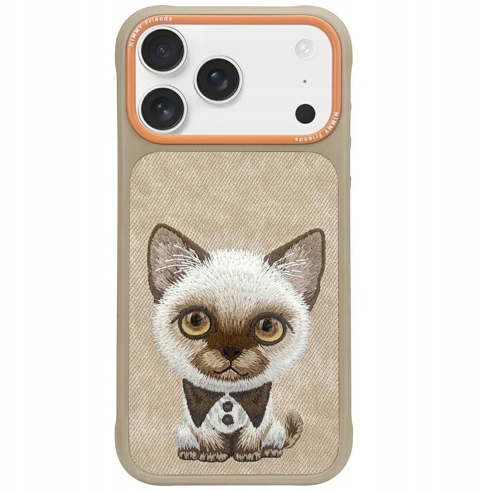 Etui Nimmy Big Eyed Pet 2.0 Cat do iPhone 17 beżowy 1