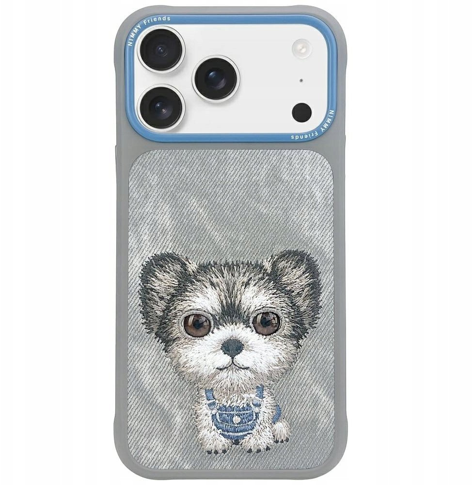 Etui Nimmy Big Eyed Pet 2.0 Dog do iPhone 17 szary 1