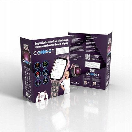 Smartwatch dla dziecka KiDiZ Connect różowy 1