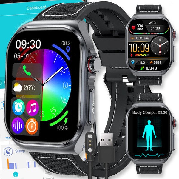 Smartwatch Diaway SMARTWATCH ZEGAREK WATCH DAMSKI MENU PL POLSKIE ROZMOWY Męski AMOLED SPORT ET585 1