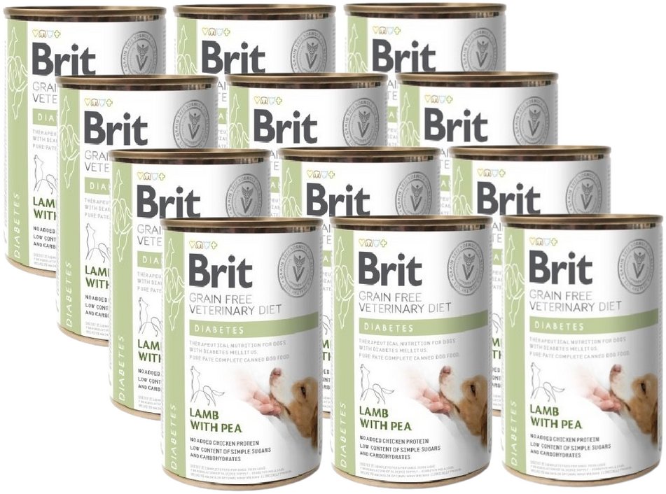BRIT GF Veterinary Diets Dog Diabetes 12x400g - karma mokra dla psa 1
