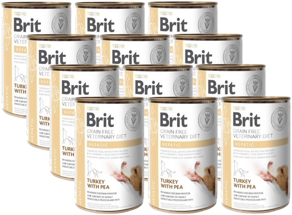 BRIT GF Veterinary Diets Dog Hepatic 12x400g - karma mokra dla psa 1