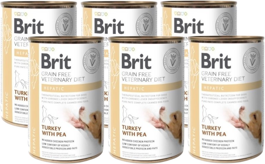 BRIT GF Veterinary Diets Dog Hepatic 6x400g - karma mokra dla psa 1