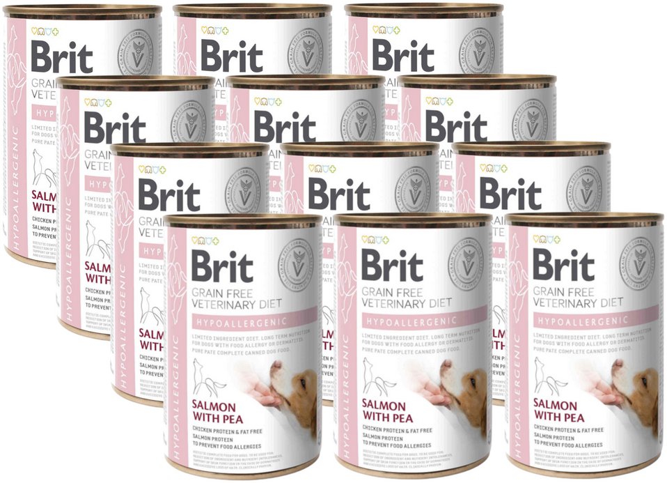 BRIT GF Veterinary Diets Dog Hypoallergenic 12x400g - karma mokra dla psa 1