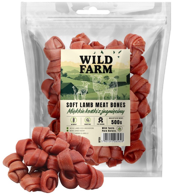 WILD FARM Miękkie kostki z jagnięciny 500g przysmak dla psa 1