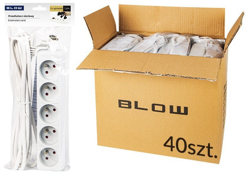 LISTWA ZASILAJĄCA PR-1.5M-5G/W (5 GNIAZD) 1.3&nbsp;m 1