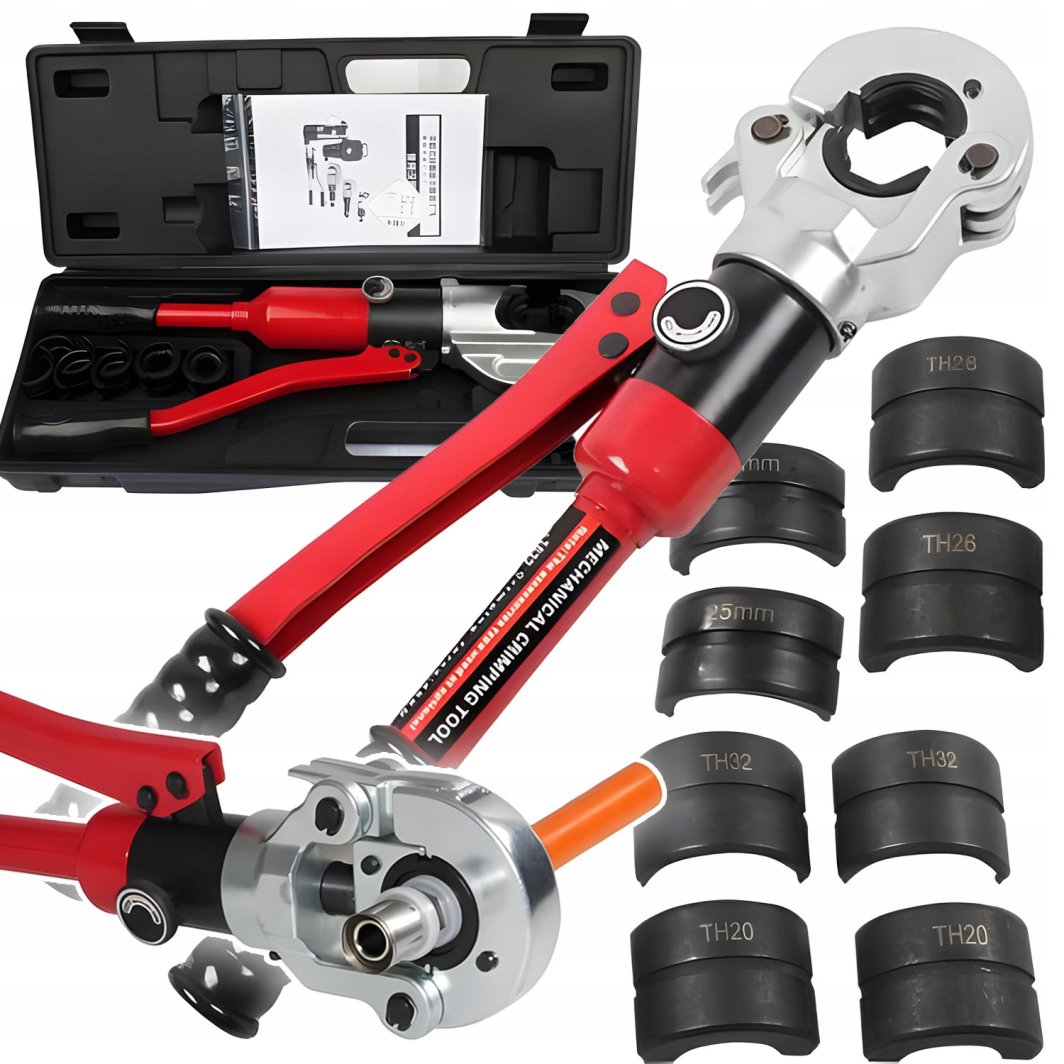 PRASKA ZACISKARKA HYDRAULICZNA RĘCZNA DO RUR PEX 12T MATRYCE PERT U 16 - 32 1