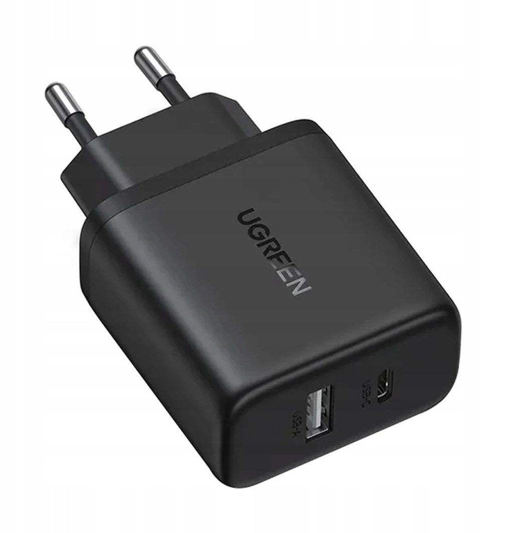 Ładowarka sieciowa UGREEN X227 20W GaN USB-A, USB-C czarna 1