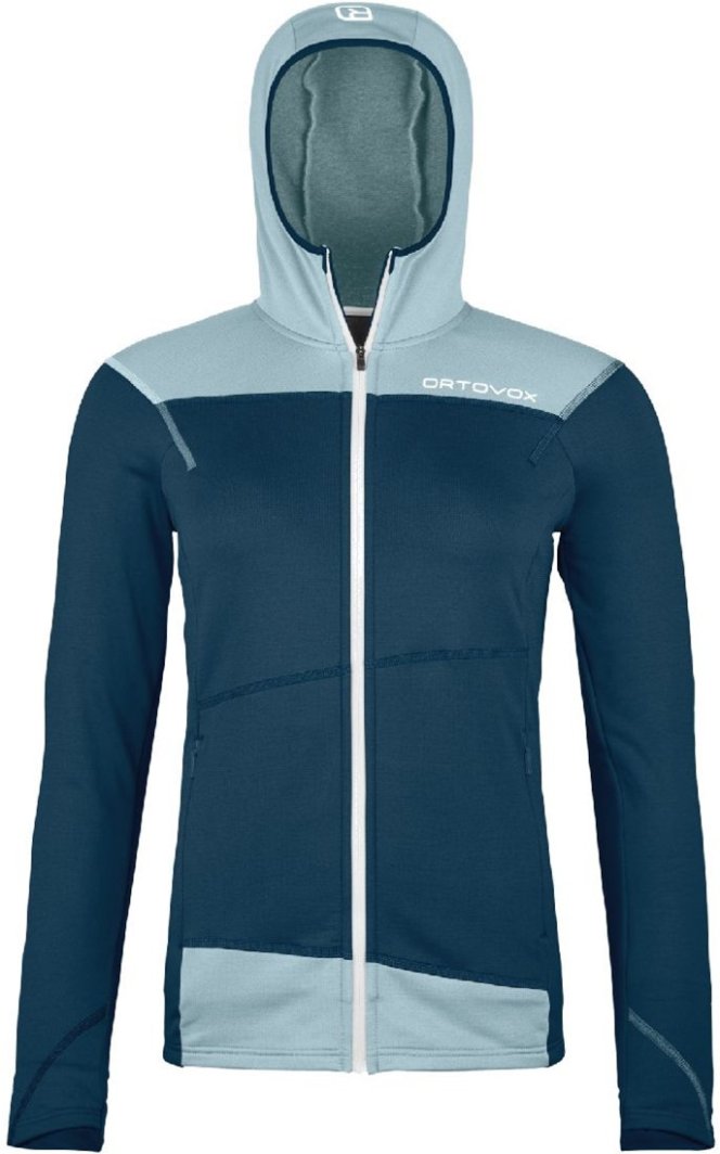 Bluza z kapturem damska Ortovox Fleece Light Hoody - deep ocean 1