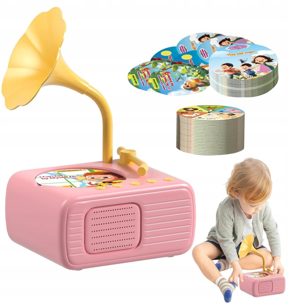 GRAMOFON DLA DZIECI KONSOLA MIKSER MAGIC ZESTAW MUZYCZNY PREZENTOWY 96 KART 1