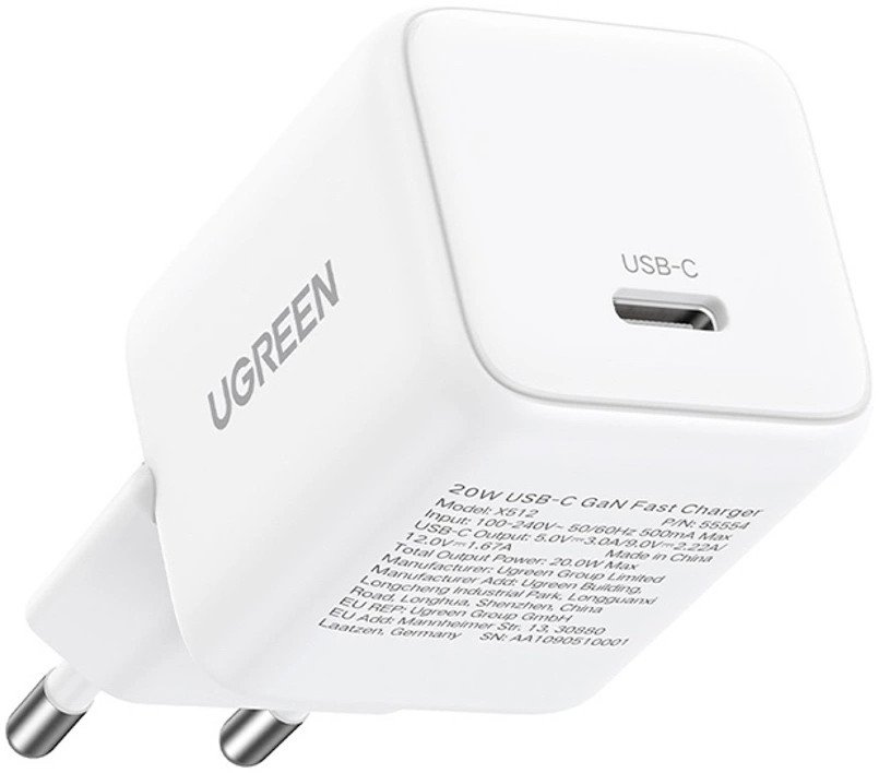 Ładowarka sieciowa UGREEN X513 30W GaN USB-C biała 1