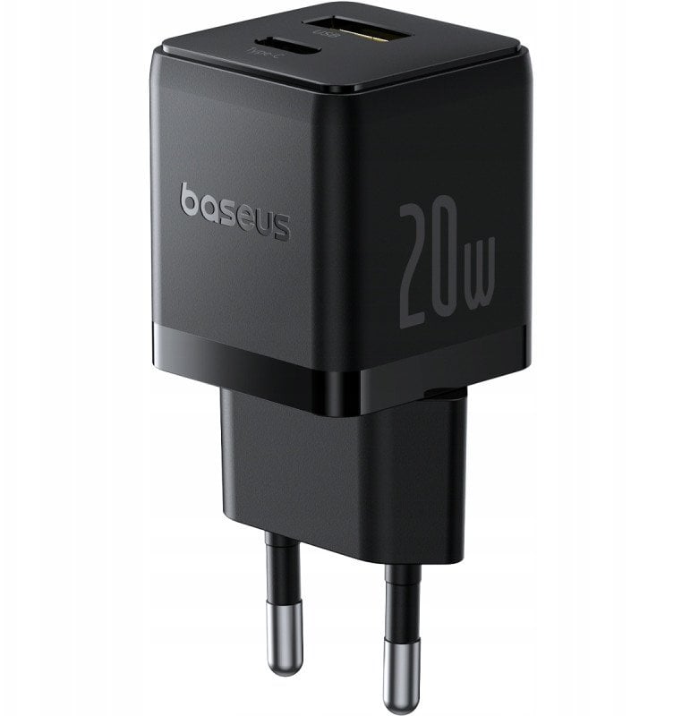 Ładowarka sieciowa Baseus Palm 20W USB-A, USB-C czarna 1