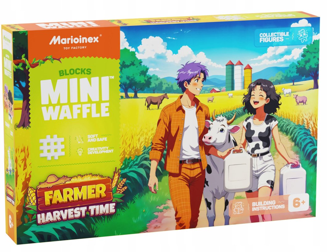 Marioinex Klocki waffle Farmer czas zbiorów 102 el (07566) 1