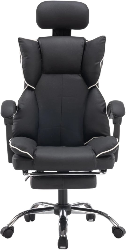 Fotel ergonomiczny biurowy obrotowy z podnókiem czarny Office 1