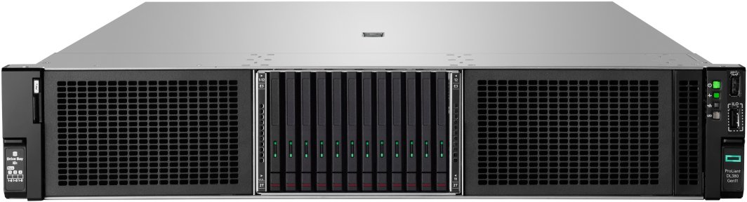 HPE ProLiant DL380 Gen11 Smart Choice Modell, 2U Rack SFF, 1x Xeon-S 4514Y (2.0GHz/16c), 4x 32GB, Intel VROC SATA SW RAID, 8x SFF Slots (3Mode), NS204i-u, 2x 1/10G RJ45 (BCM57416), 2x 1000W Netzteil, Easy Install Rails & CMA, Bezel & Lock Kit, Garant 1