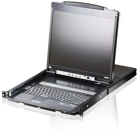 Przełącznik KVM Over IP ATEN KL1508AiN, 8 portów, 48 cm LCD, VGA, PS/2-USB, FR-Layout 1