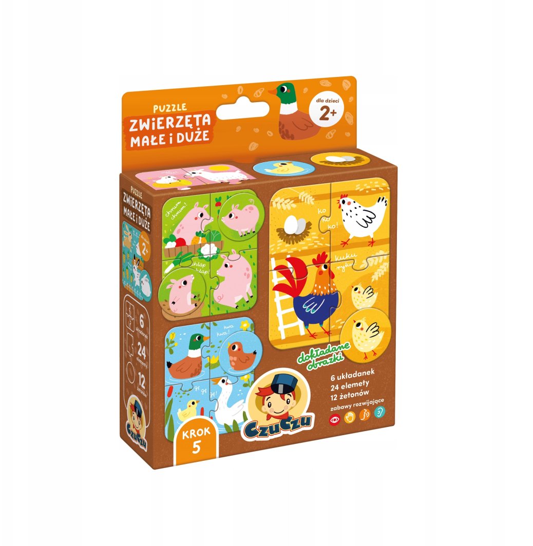 CzuCzu puzzle Zwierzęta małe i duże 94164 1