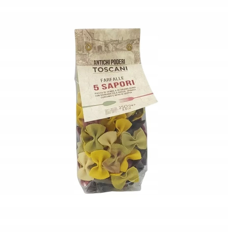 Makaron 5 kolorów kokardki 250g - Antichi Poderi Toscani 1