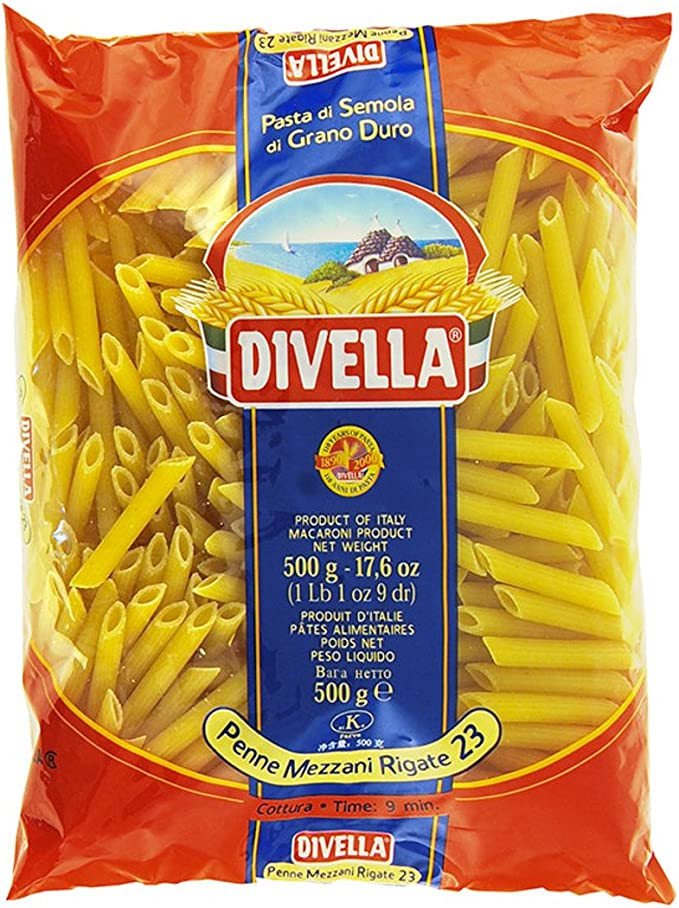 Makaron Penne Mezzani Rigate 23 500g - Divella 1