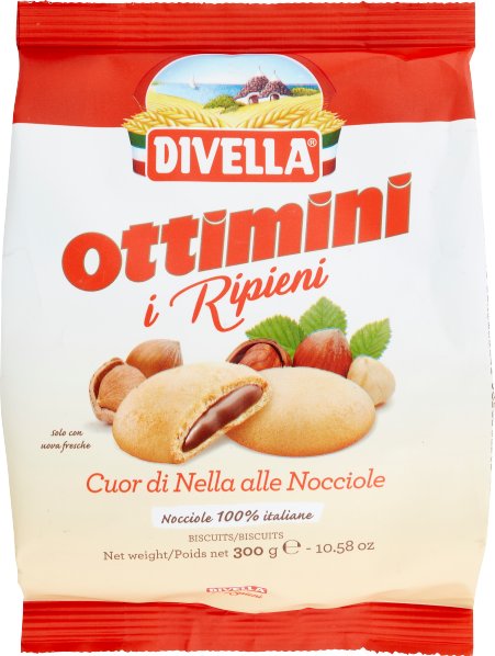 Ciastka Ottimini Cuore di Nella Ripirni Nocciole 300g - Divella 1
