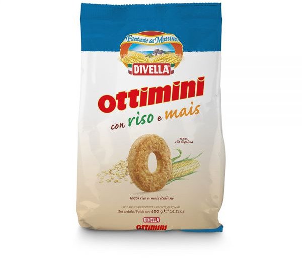 Ciastka Ottimini Riso e Mais 400g - Divella 1