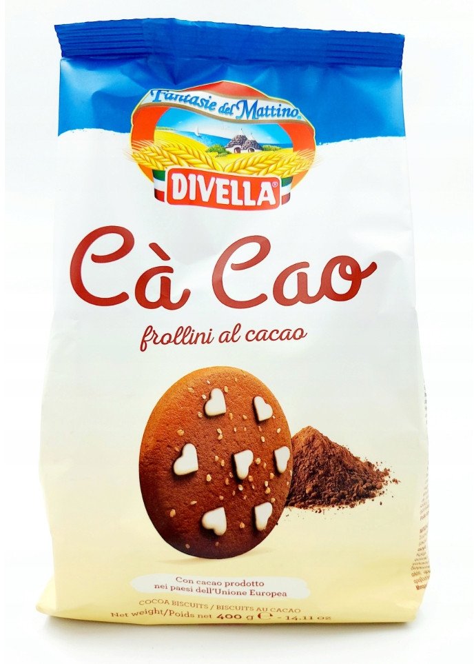 Ciastka kruche Kakaowe CaCao 400 g - Divella 1