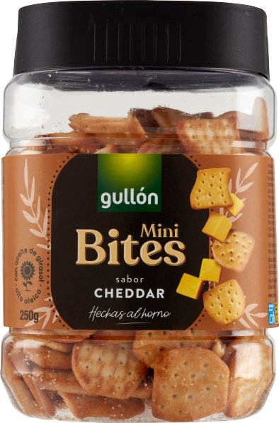Słona przekąska Mini Bites al Cheddar 250g - Gullon 1