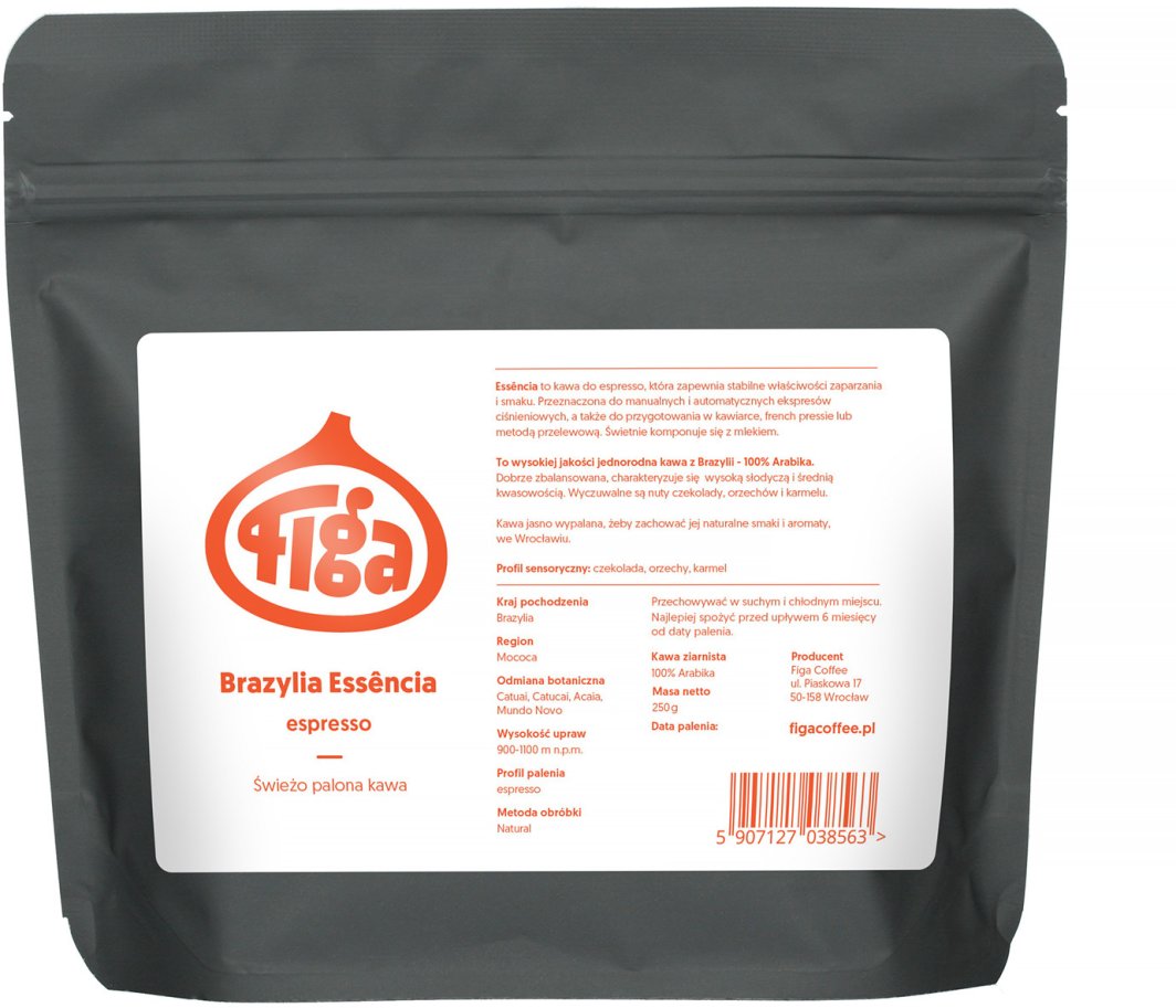 Figa Coffee - kawa ziarnista Brazylia Essencia Natural Espresso 250 g 1