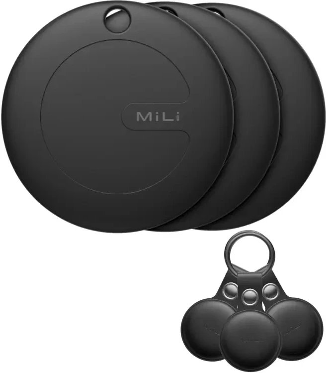 MiLi 3x lokalizator MiTag DUO czarny + etui na Android i iOS 1