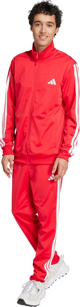 Dres męski adidas Sportswear Basic 3-Stripes Tricot czerwony JX8731 L 1
