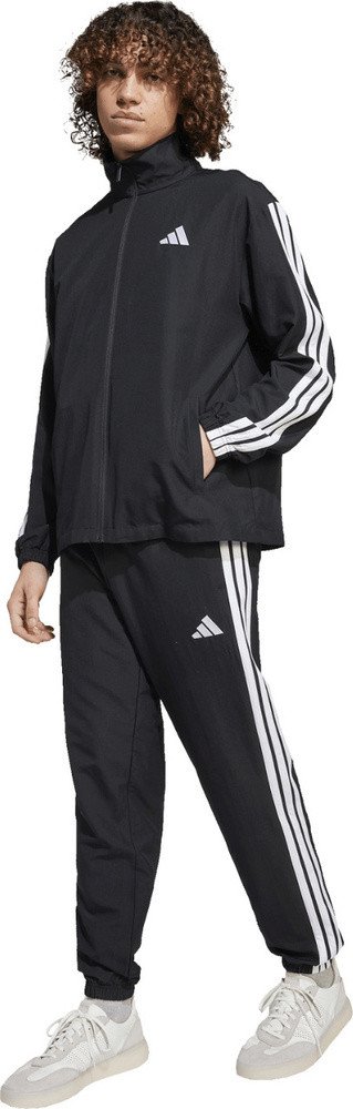 Dres męski adidas Sportswear Basic 3-Stripes Woven TT Track Suits czarny JI8849 S 1