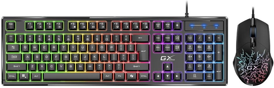GENIUS set klávesnice + myš GX GAMING Scorpion KM-GX3, Drátový set USB, CZ+SK, černá 1