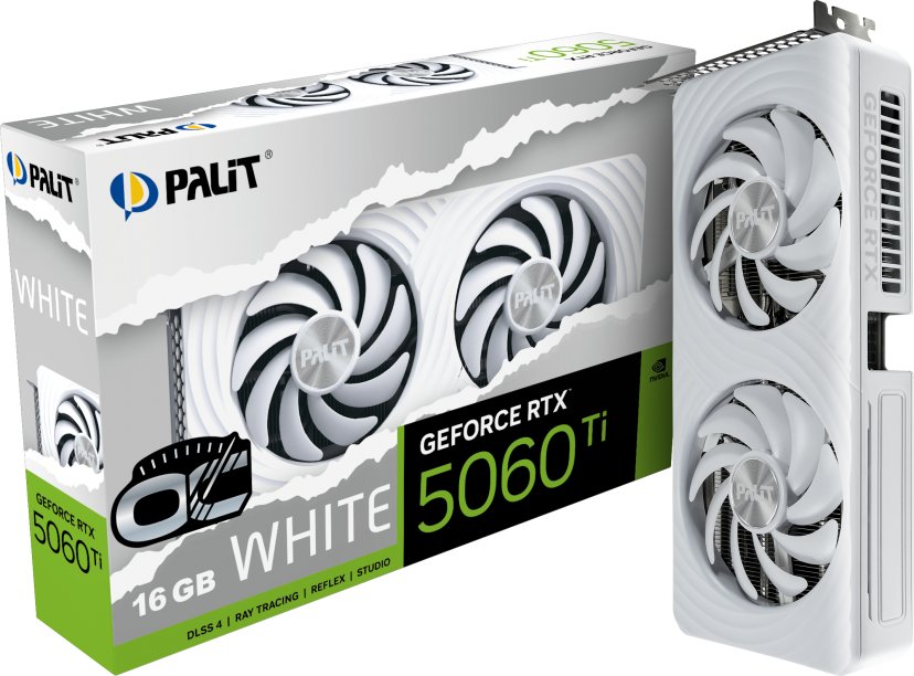 Palit GeForce RTX 5060 Ti White OC 16GB GDDR7 DLSS4 (NE7506TU19T1