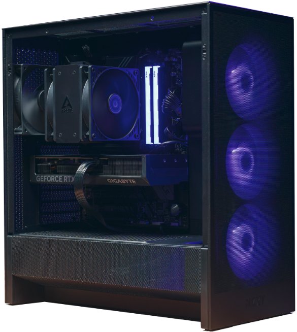 Komputer dla gracza NZXT H5 Flow RGB, Ryzen-7-7800X3D/32GB/1TB/RTX5070 1